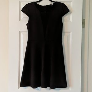 Black sheer front dress